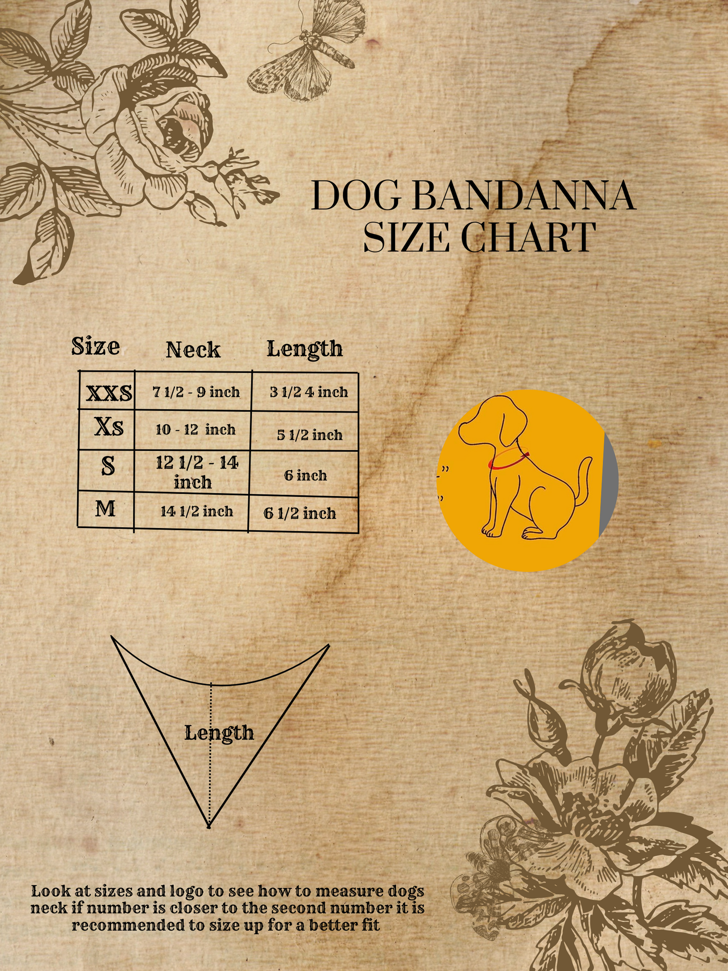 Butterflies & Flower velccro dog bandanas